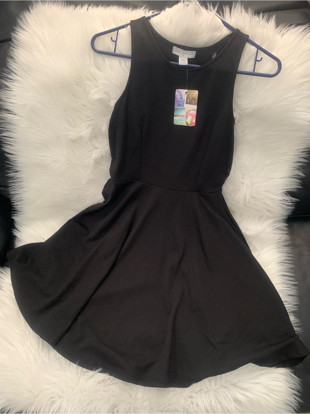 Cotton On Black Sleeveless Fit & Flare Dress with Tag